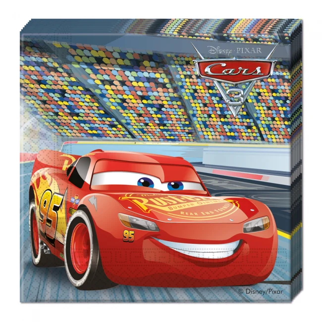 20 Two-ply Paper Napkins 33x33cm - Cars 3