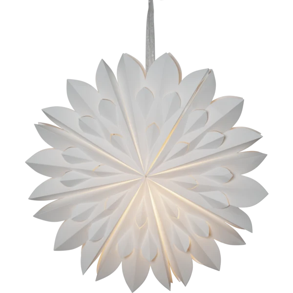 Adventsstjärna Pappersstjärna Clipp 60 cm vit