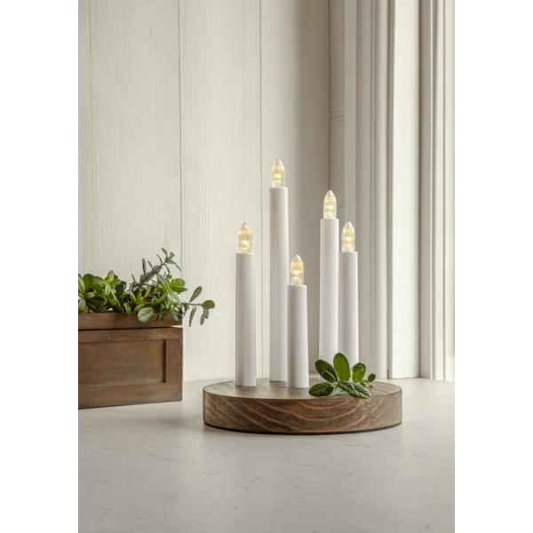 Adventsljusstake Doris 24 cm brun