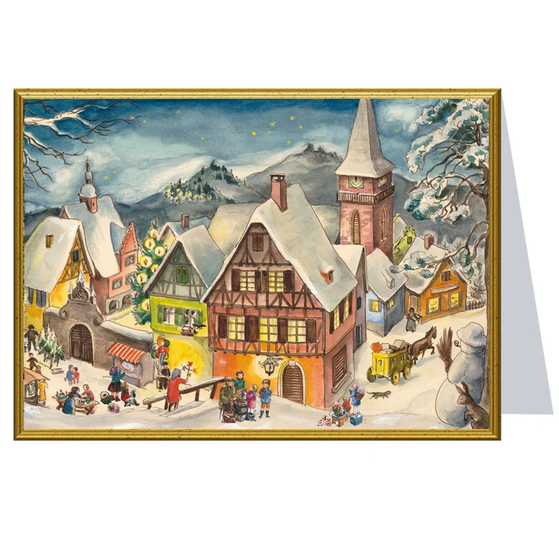 Christmas card “Snow-Covered Village”
