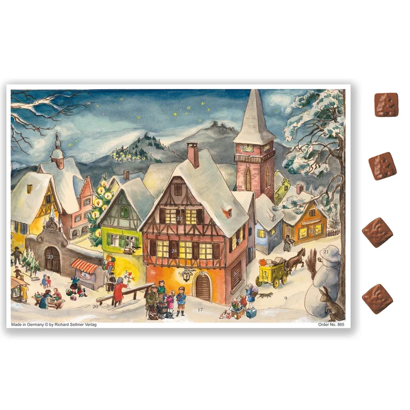 Chocolate Advent calendar “Snow-Covered Village”