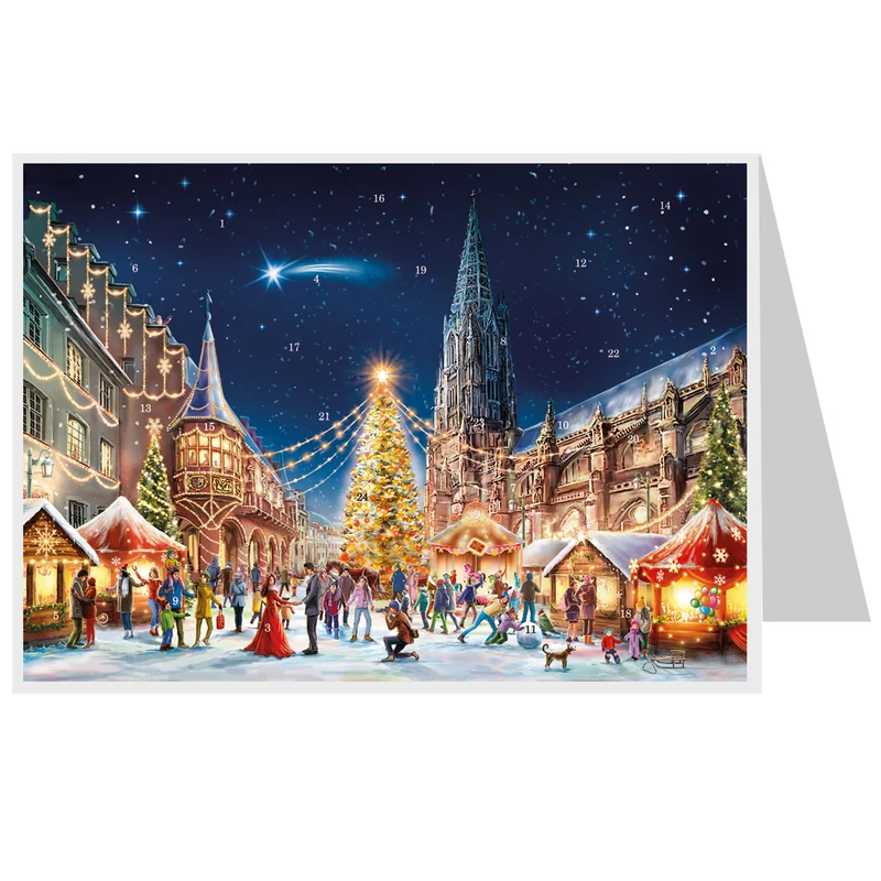 Postcard Advent calendar “Freiburg Minster”