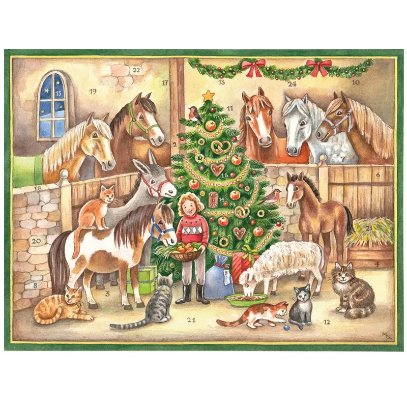 Horse Advent calendar “In the Stable”