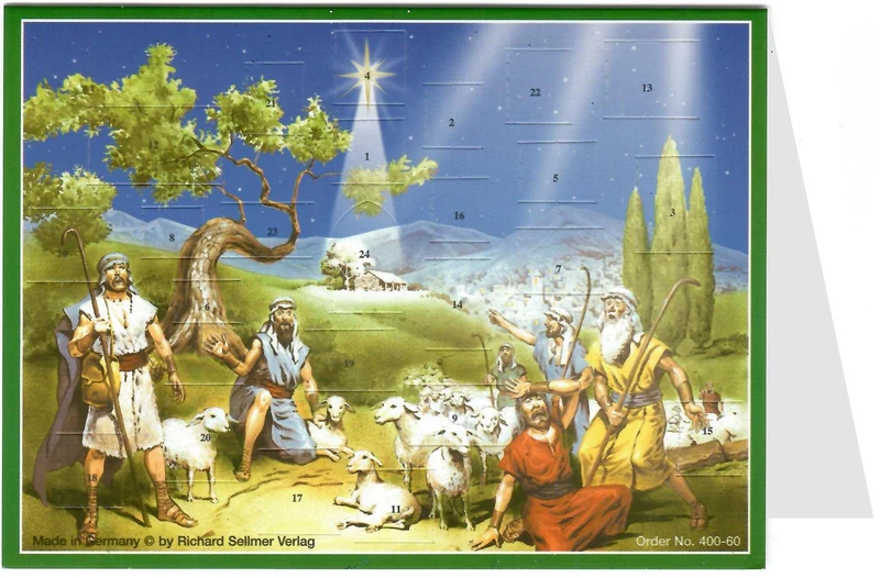 Postcard Advent calendar “Appearance of the Shepherds”