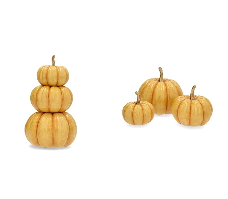 Dekoration Pumpa Trippel Stapelbara Shine Gul