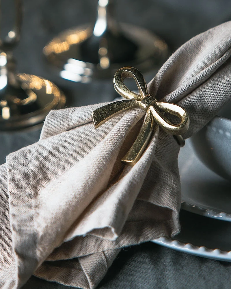 Servettring Rosett 6-pack Guld