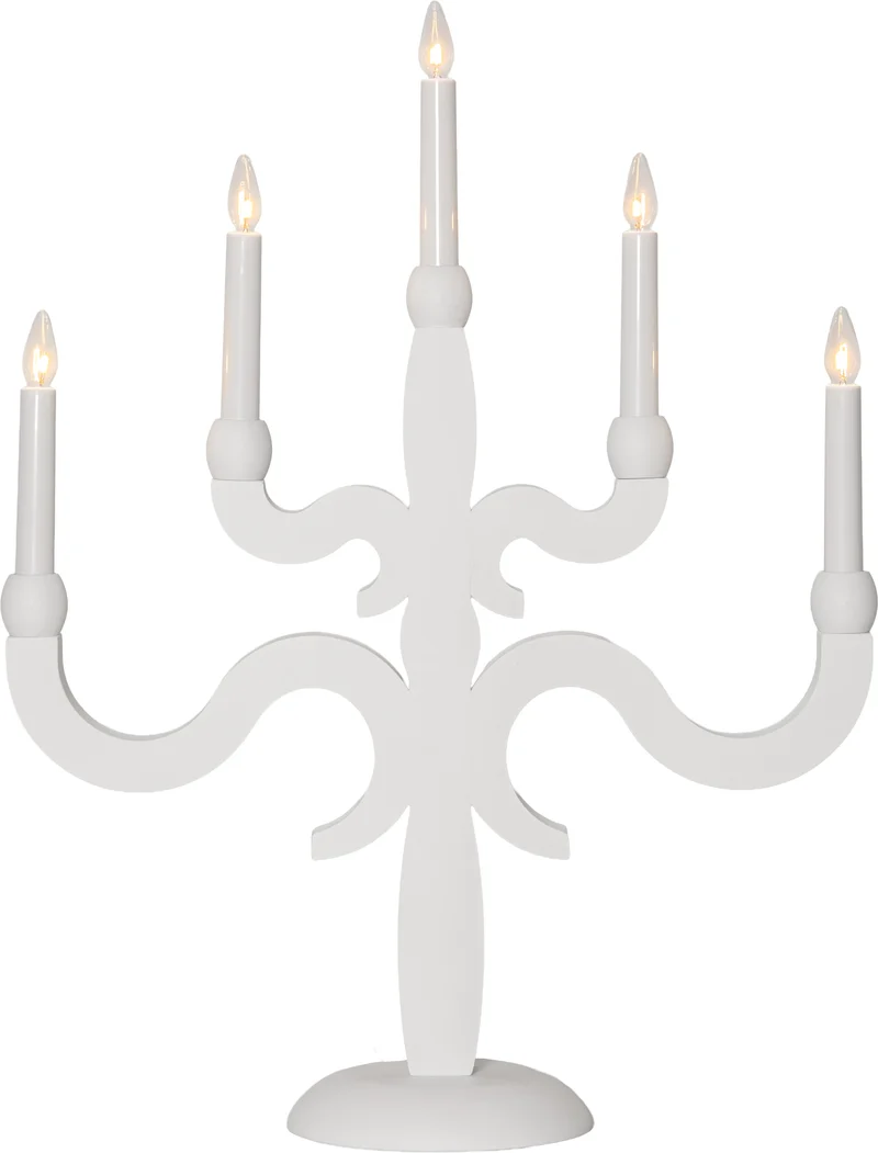 Adventsljusstake Canna 43x55cm Vit