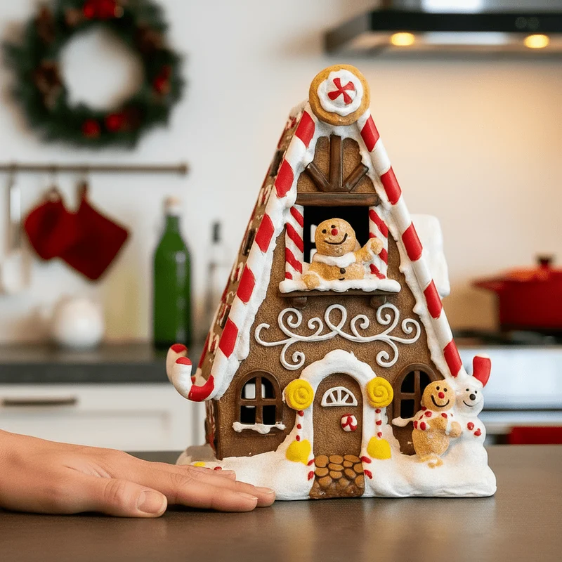 Pepparkakshus med glitter