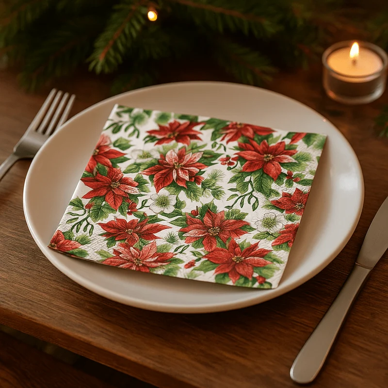 20-pack servetter julstjärna