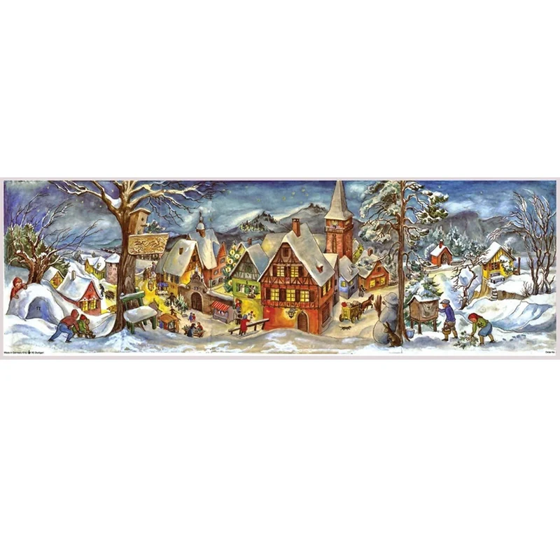 Panorama Advent calendar “Little Village in Winter”