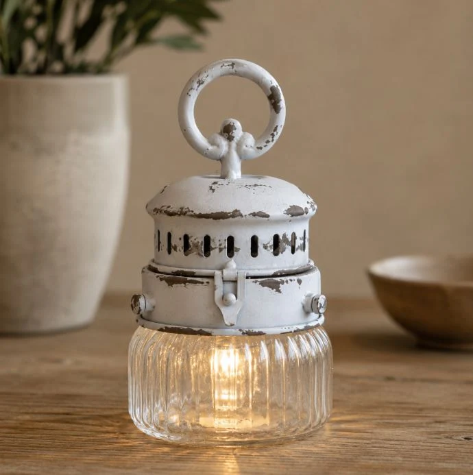Batteridriven belysning Fransk stallampa inkl. glödlampa H22/Ø11 cm