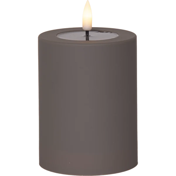 Batteridrivet LED Blockljus UTOMHUS Flamme Soft Mullvad 12,5 cm