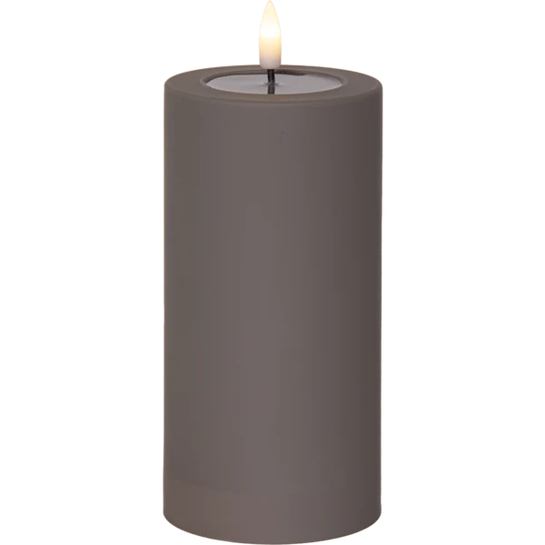 Batteridrivet LED Blockljus UTOMHUS Flamme Soft Mullvad 17,5 cm