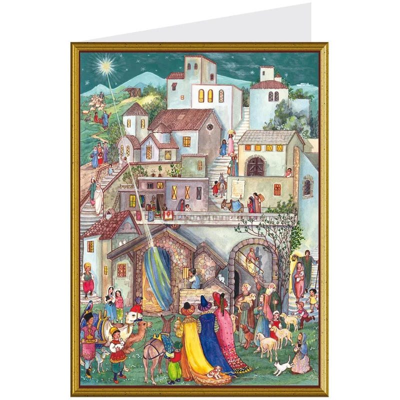 Christmas card “The Three Wise Men in Bethlehem”