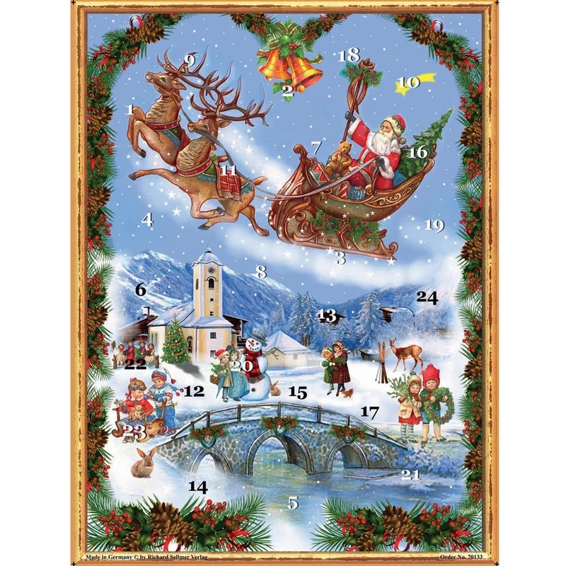 Advent calendar “Santa Claus in His Sleigh”