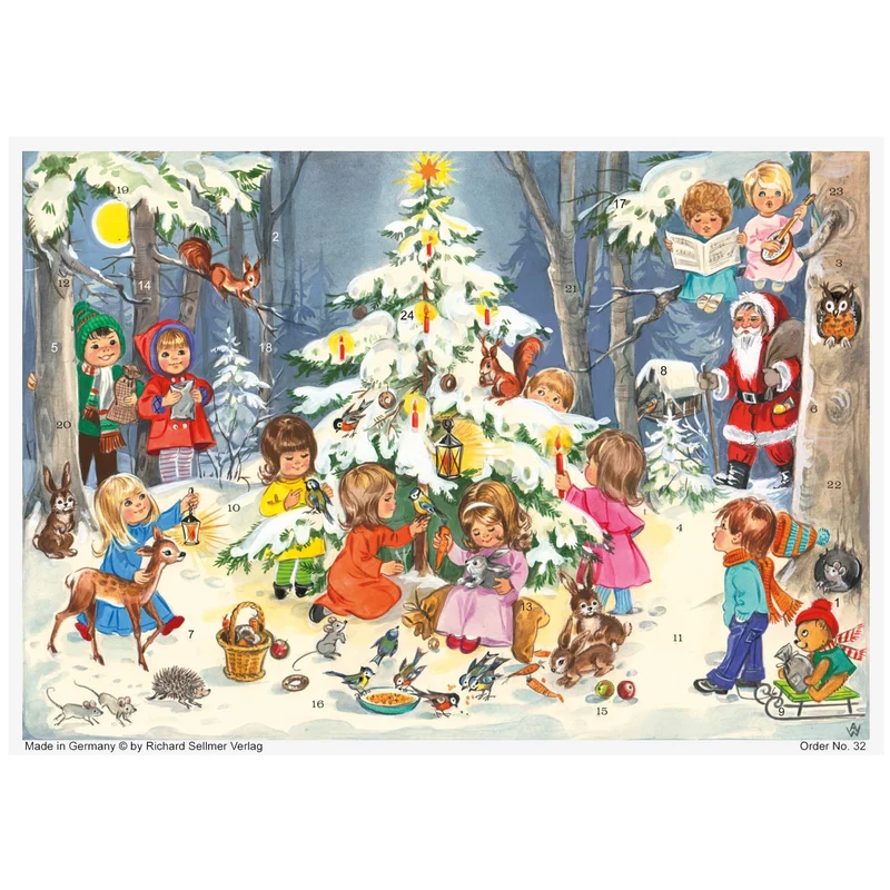 A4 Advent calendar “Fun and Games by the Christmas Tree”