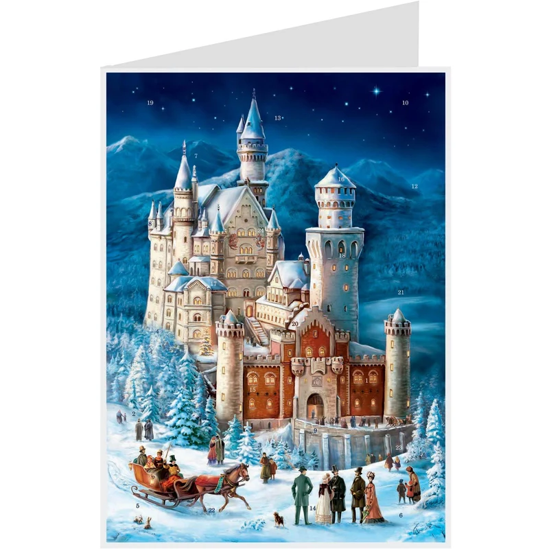 Postcard Advent calendar “Neuschwanstein Castle”