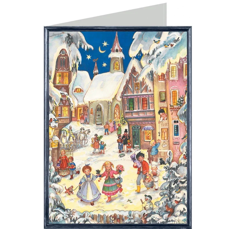 Christmas card “Snow-Covered Little Town”