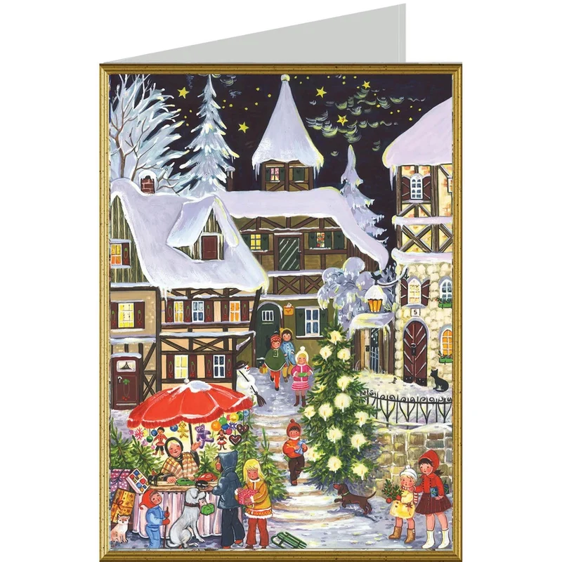 Christmas card “Winter in the Village”