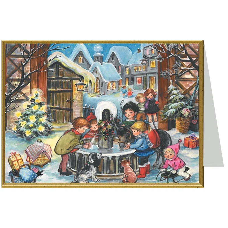 Christmas card “Winter at the Fountain”