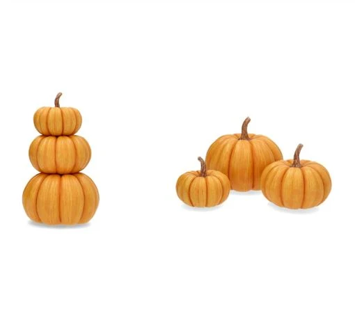 Dekoration Pumpa Trippel Stapelbara Orange