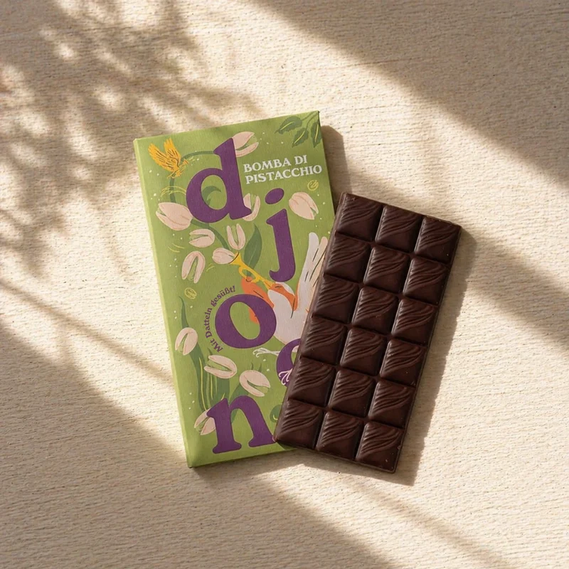 Dattelschokolade: Bomba di Pistacchio (Bio)