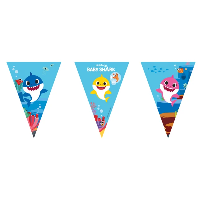 Triangle Flag Banner - Baby Shark