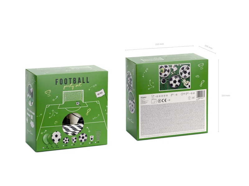 Party decorations set - Football, mix (1 pkt / 60 pc.)