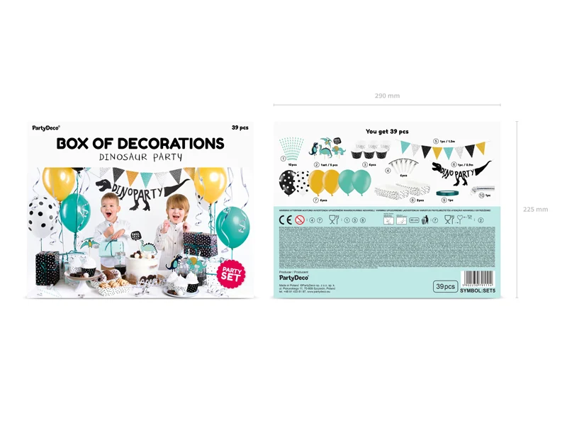 Party decorations set - Dinosaurs