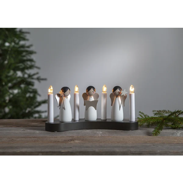 Adventslysestake Engel kor 31x15x8 cm