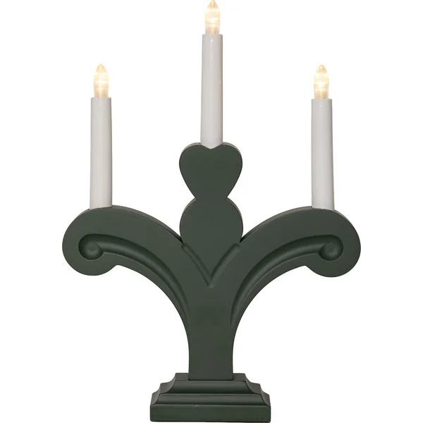 Adventsljusstake Batteridriven 35 cm Grön