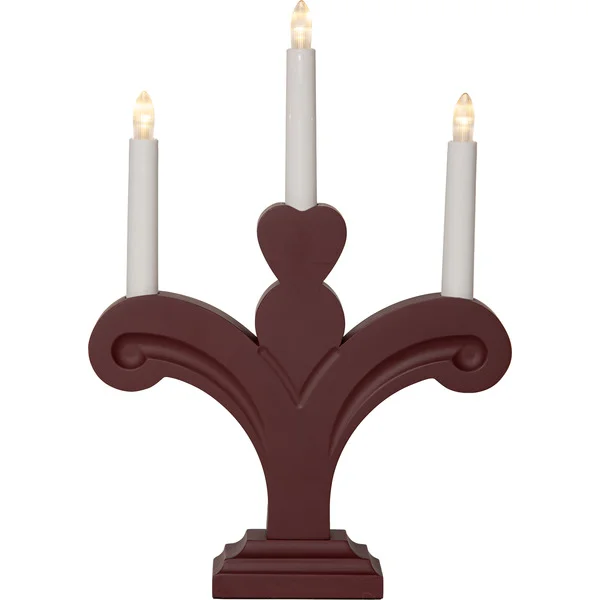 Adventsljusstake Batteridriven 35 cm Röd
