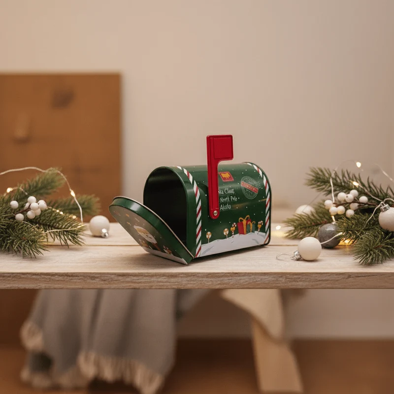 Tomtebrevlåda grön, liten
