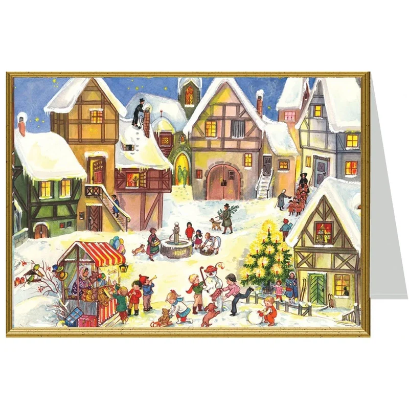 Christmas card “Christmas Market in the Village”