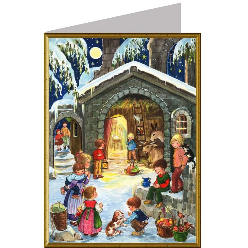 Christmas card “At the Stable”