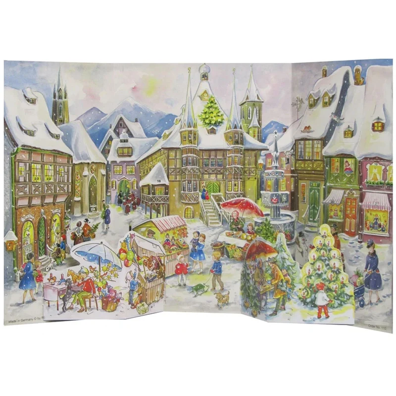 Standing Advent calendar “Old Town Scene”