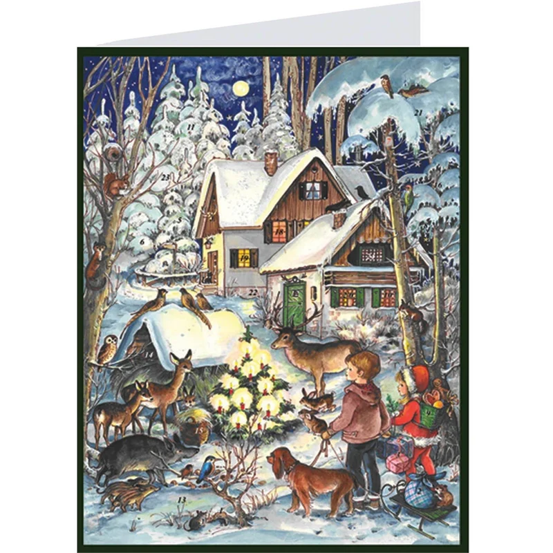 Postcard Advent calendar “Winter Among the Animals”