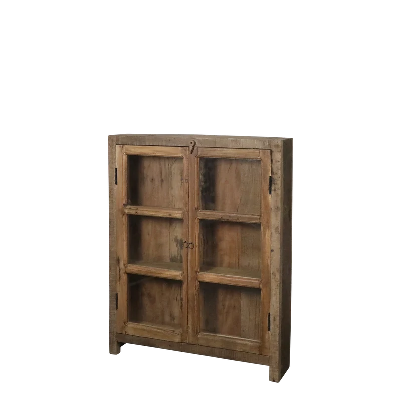 Chic Antique Återvunnet trä Vitrinskåp 105x85x18 cm