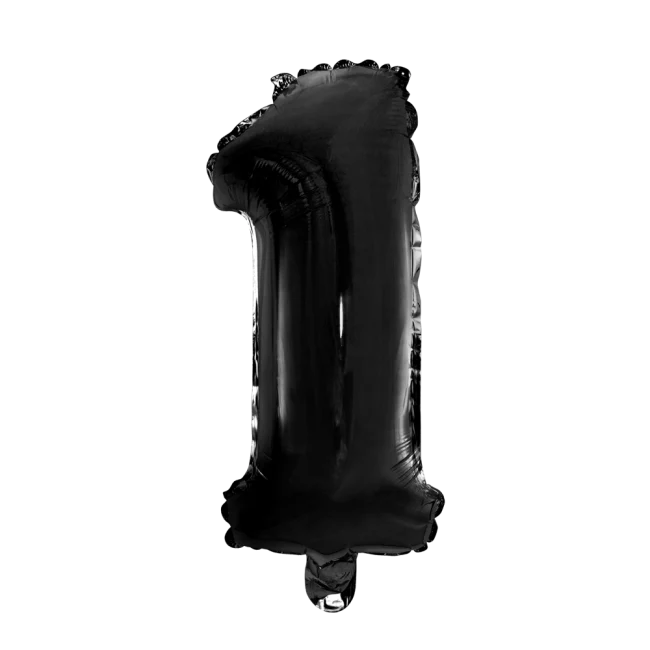 Foilballoon No. 1, 16" - black