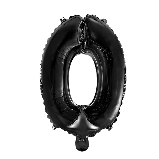 Foilballoon No. 0, 16" - black
