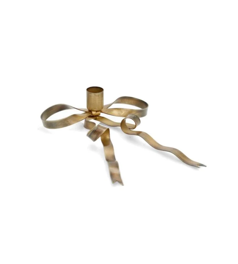 Ljusstake 2-pack Rosett Liggande 20 cm Mässing