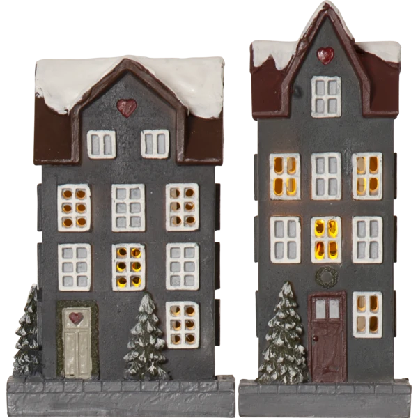 Belysning Jul Hus 2-pack 13 cm / 14 cm