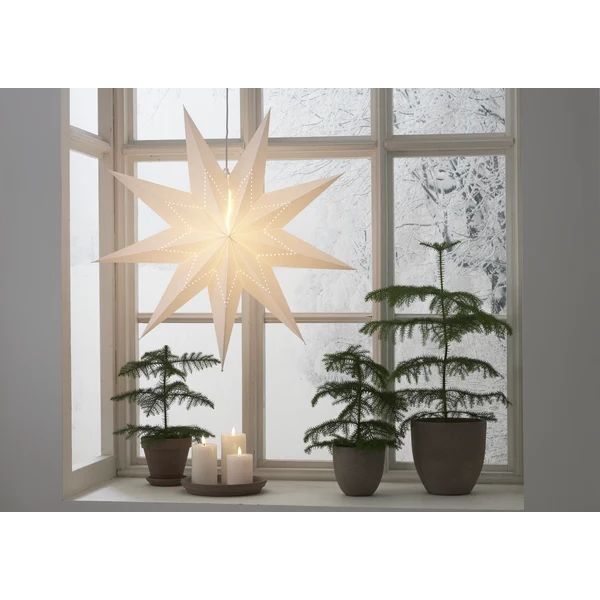 Adventsstjärna Pappersstjärna Lysa vit 80 cm