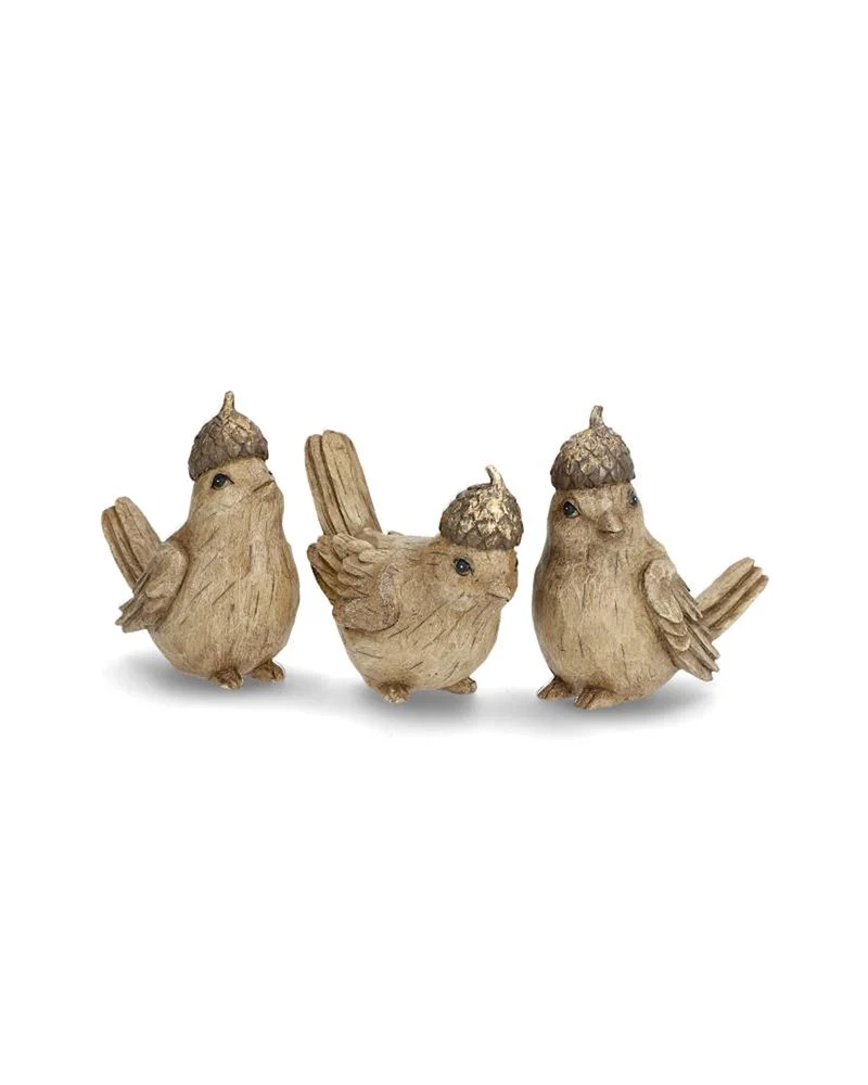 Dekoration Fågel Ekollonhatt 3-pack