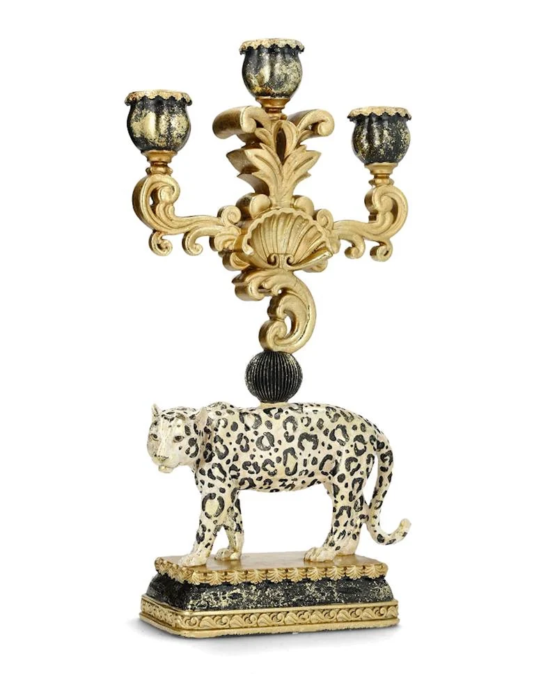 Ljusstake Leopad 43 cm