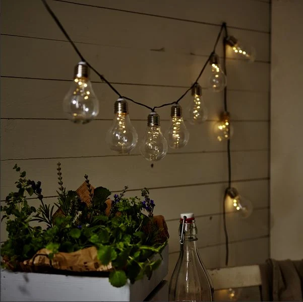 Trädgårdsbelysning DIV. Soldriven Solcellsslinga Glow 180 cm