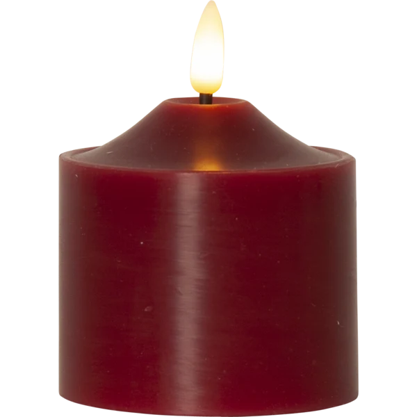 Batteridrivet LED Blockljus Flamme Top Röd 9,5 cm