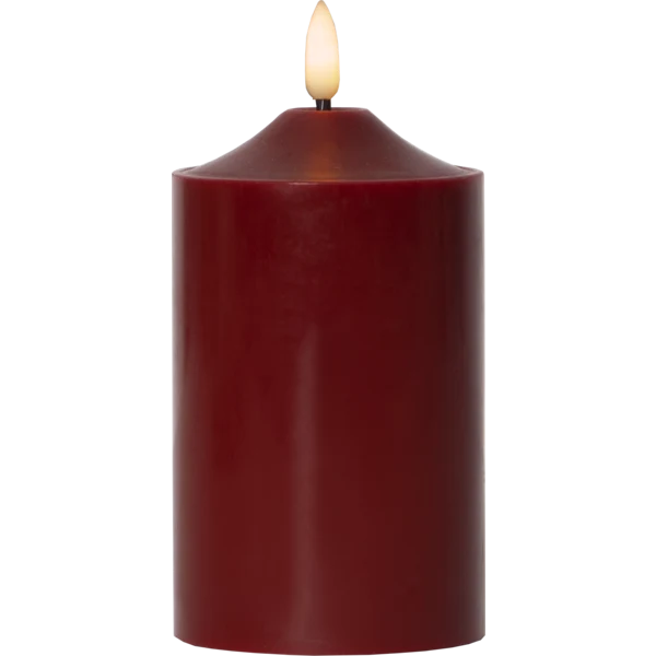 Batteridrivet LED Blockljus Flamme Top Röd 15 cm