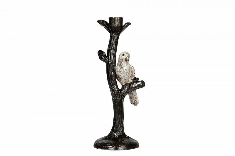 Ljusstake Papegoja Poly 11x11x30cm REA