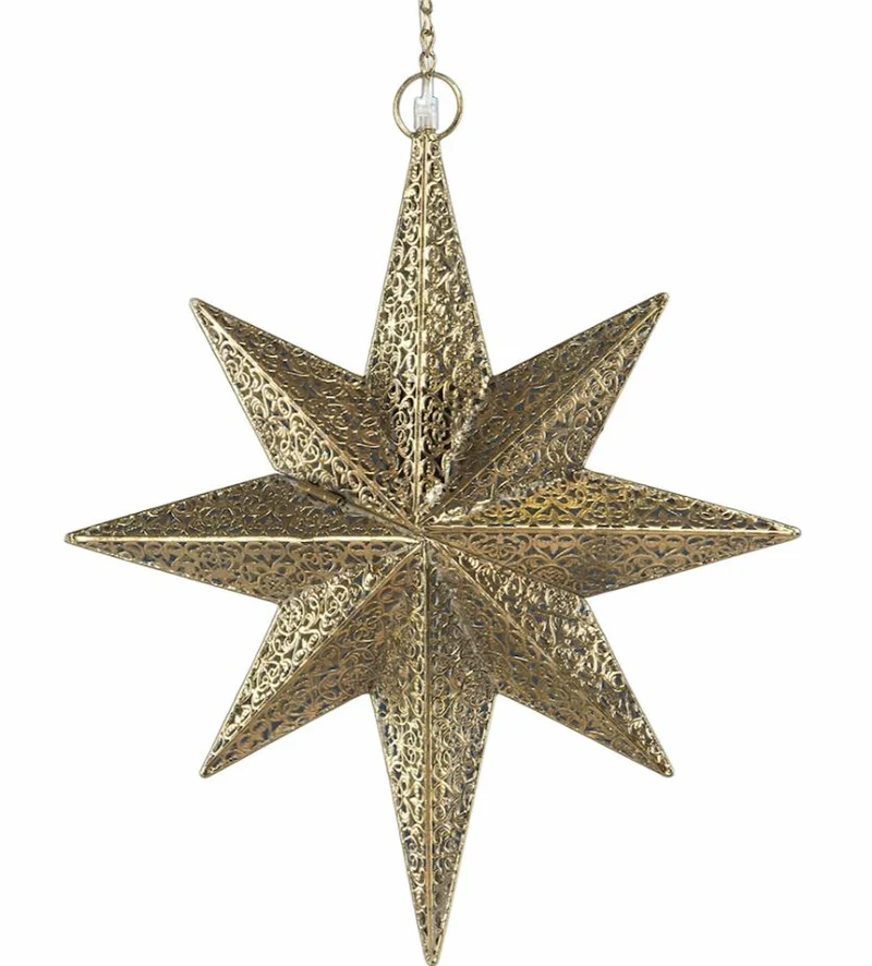 Adventsstjärna metall Mässing 50 cm